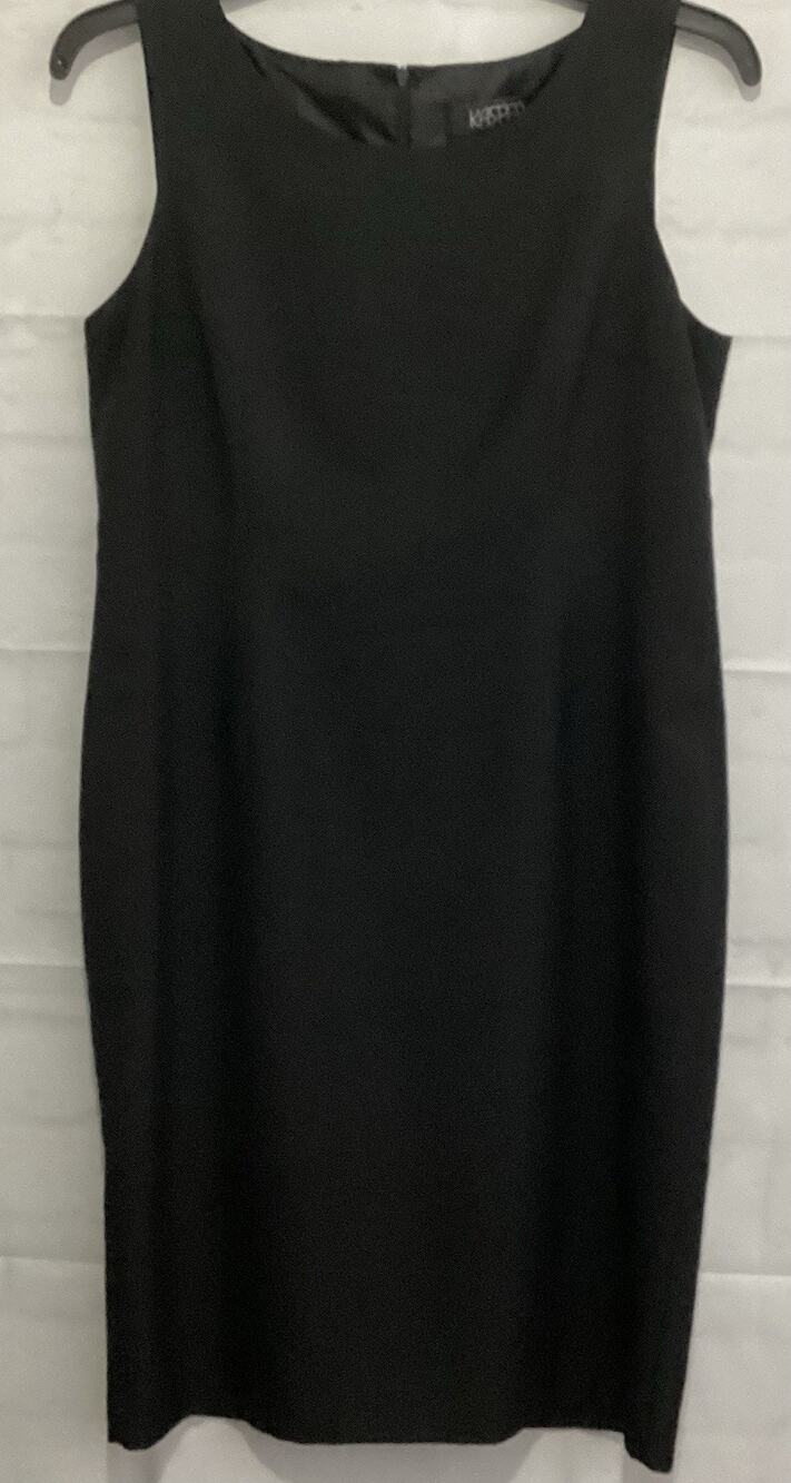 Kasper Woman’s Size 10 Black Sleeveless Sheath Dress Streamlined Lined Zipper